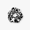 Saténová scrunchie gumička - Zebra