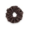 Saténová scrunchie gumička - Dark Chocolate matná