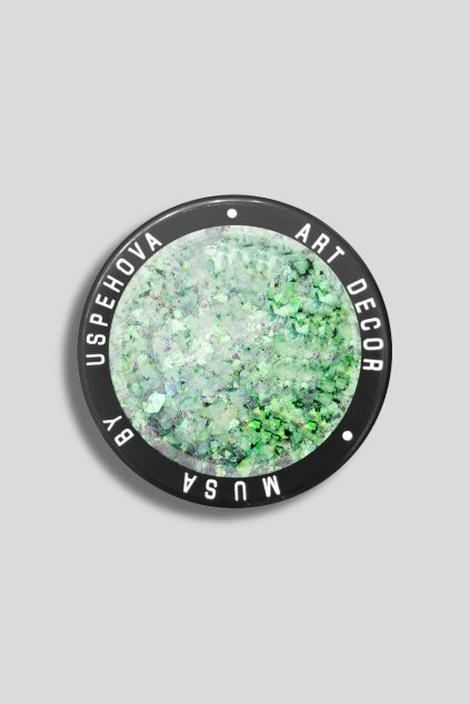Flakes glitter green gold 322
