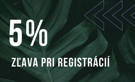 5% zľava pri registrácií