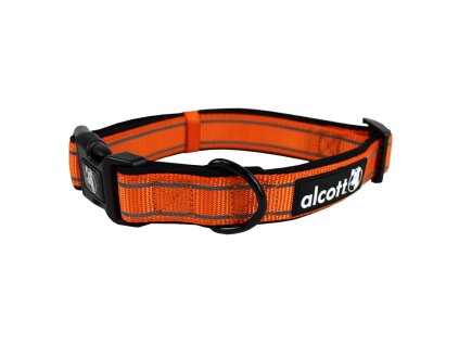 Alcott Reflexní obojek pro psy Adventure oranžový neon velikost L