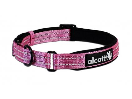 Alcott Reflexní obojek pro psy Martingale růžový velikost S