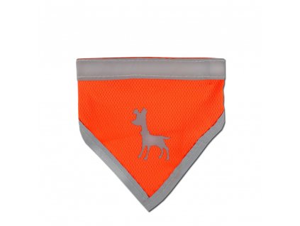 Alcott Reflexní šátek pro psy oranžový velikost S