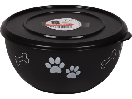 Flamingo Kena Miska pro psy s vikem Cerna stribrna L 1250ml 090620230718346244
