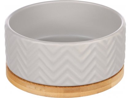Flamingo Bianco Keramická miska pro psy Šedá 990ml