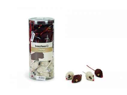 BZ PLUSH PLAY MOUSE BARREL 72 PCS ASS 2302202113235383789