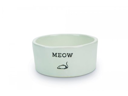 BZ CERA BOWL CAT MEOW WHITE 11 5X4 2502202109502931772