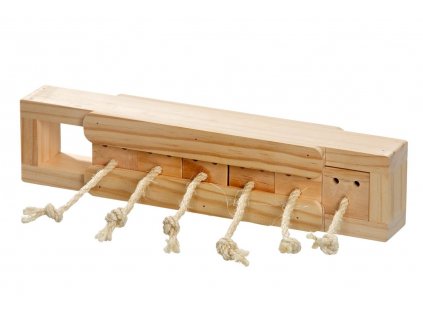 Karlie interaktivní dřevěná hračka pro hlodavce, 6 kostek, 37,5x8,5x6,5cm