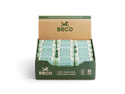 Beco Sáčky na exkrementy z recyklovaných materiálů, peprmintové aroma 450ks