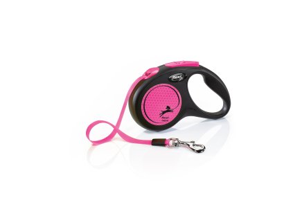 FLEXI Voditko New Neon S pasek 5m cerno ruzove 2407202510591348300