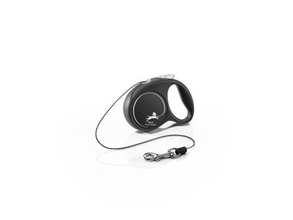 FLEXI Voditko Black Design XS lanko 3m cerno stribrne 2207202516422756322