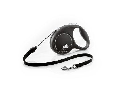 FLEXI Voditko Black Design M lanko 5m cerno stribrne 2207202515533415843