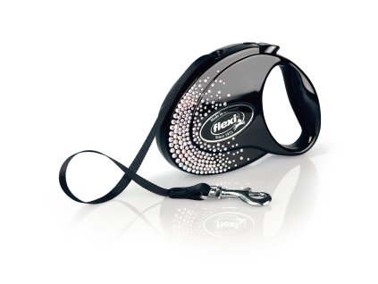 Flexi Voditko Glam Splash M pasek 5m Crystal 1010202509174859355