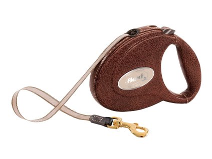 Flexi Voditko Leather M pasek 5m hneda kuze 1010202511480229783