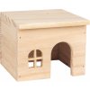Flamingo Dreveny domek pro hlodavce MODY 15x14x11 5cm 0303202110182416206
