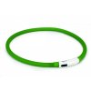 Beeztees Obojek Dogini silikonový   s USB připojením zelený 70x1cm
