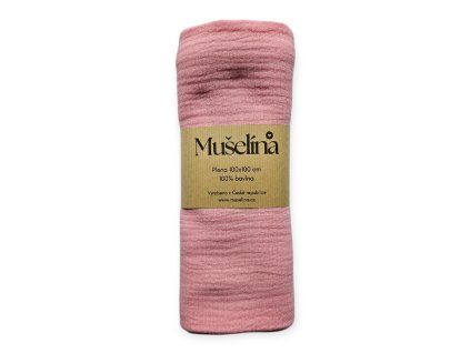 Mušelínová zavinovací plena/coral