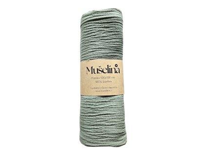 Mušelínová zavinovací plena/moss green