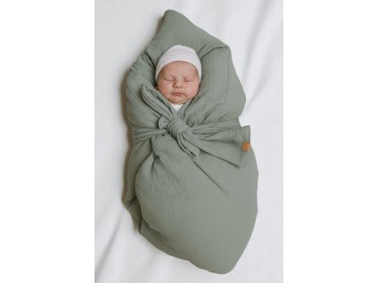 Péřová zavinovačka 80x80/moss green