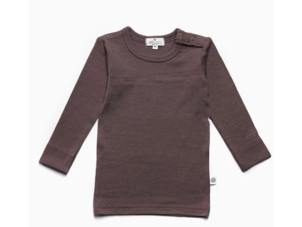 Merino triko s dlouhým rukávem/peppercorn