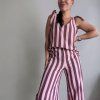Mušelínový komplet/pink stripes
