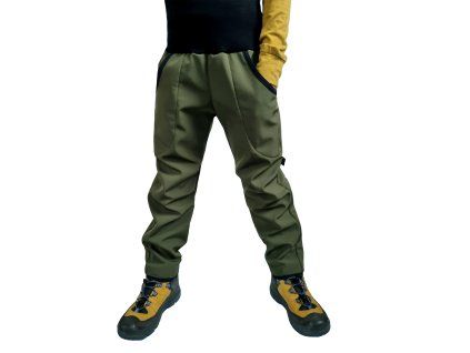 softshellové kalhoty khaki 2