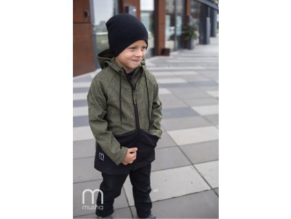 podzimní jarní bunda softshellová kluk khaki auta 4