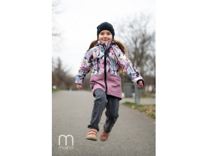 podzimní jarní bunda dívčí květy2