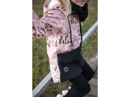 RŮŽOVÁ BUNDA SOFTSHELLOVÁ HORY A LES PŘÍRODA 2