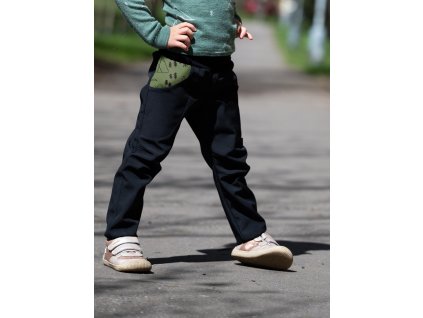 stromy a hory na khaki softshell kalhoty dětské s flessem 2