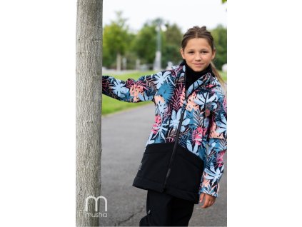podzimní jarní bunda dívčí květy světlé 10