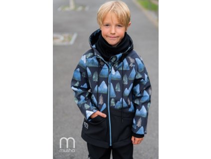 podzimní bunda softshellová kluk hory 1