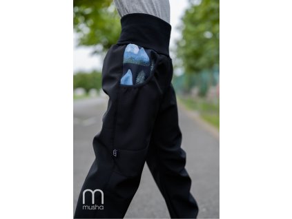 podzimní jarní kalhoty softshellové kluk 4