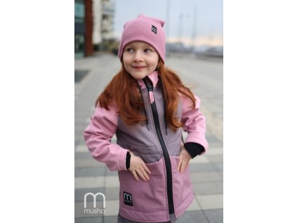 podzimní jarní bunda dívčí 3 barvy starorůžová růžová 1