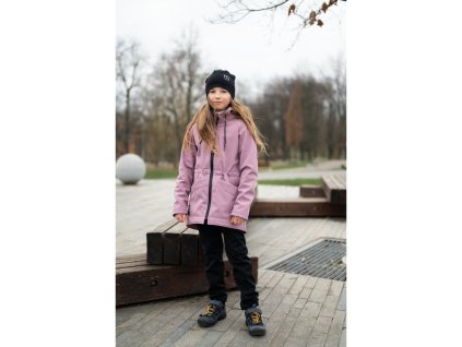 Dívčí Dětská SOFTSHELLOVÁ bunda starorůžová