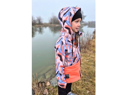 softshellová bunda dívčí lotusové květy 4