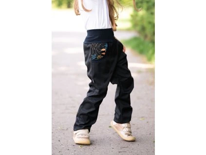 monstera květy jarní softshell kalhoty 1