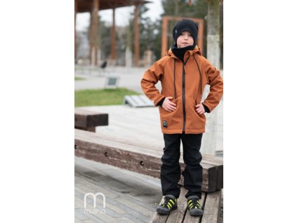 podzimní bunda softshellová kluk skořice 2