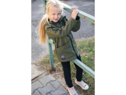 CHLAPECKÁ SOFTSHELLOVÁ BUNDA ZELENÁ KHAKI 1