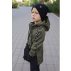Dětská SOFTSHELLOVÁ bunda  les a hory khaki