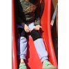 Dětské tepláky slim fit - ŠEDÁ/ČERNÁ