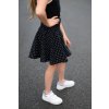 dívčí sukňové kraťasy sukně černá bílý puntík 1
