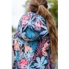 DÍVČÍ BUNDA SOFTSHELL LÍSTKY MODRÁ, NEON, RŮŽOVÁ STAHOVÁNÍ V PASE KABÁTEK 2
