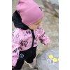 podzimní jarní softshellový overal růžová příroda černá dívčí 5