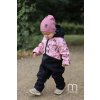 podzimní jarní softshellový overal růžová příroda černá dívčí 3