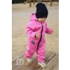 podzimní jarní softshellový overal růžová melír dívčí 3