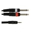 Kabel 1x 3,5 jack /2x 6,3 jack 1,5m