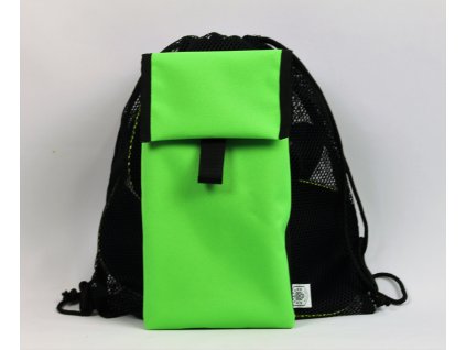 síťovaný baťůžek/pytlík na přezůvky/tělocvik/sport - PEDRINO SKLÁDAČKA (ZELENÁ REFLEX)