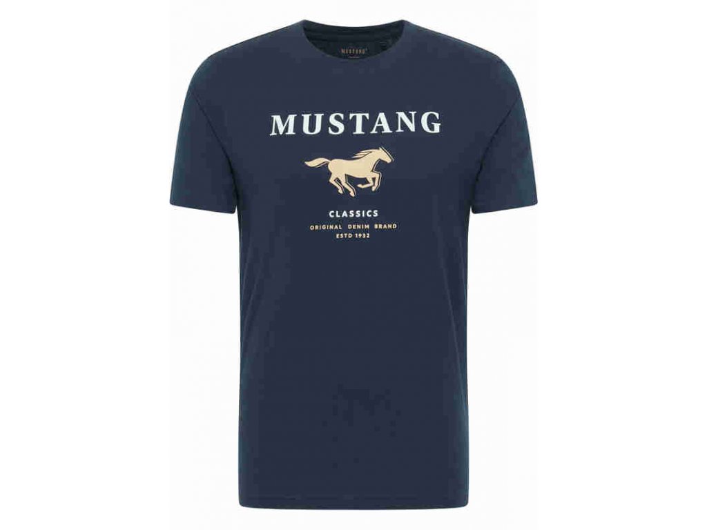 Herren T Shirt T Shirt Mustang blau 1013537 5330 1B