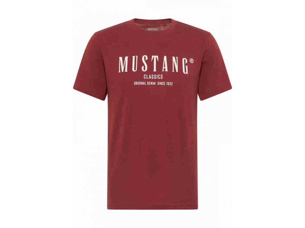 Herren T Shirt Print Shirt Mustang rot 1014081 8338 1B